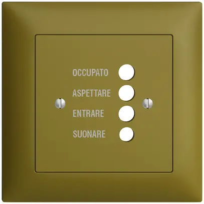Kit frontal ENC EDIZIOdue olive 88×88 pour station de porte 1334.I 