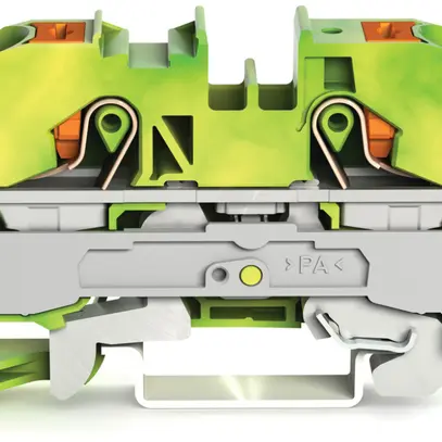 Morsetto di protezione WAGO TOPJOB-S 10mm² 2L verde/giallo serie 2210 