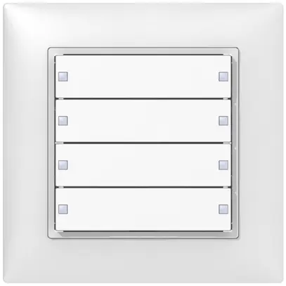 Sensore pulsante INC SIDUS KNX Design tipo B, 4/8, bianco 
