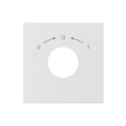 Frontset für Schlüsselschwenktaster 60×60mm kallysto 1->0<-2 weiss 