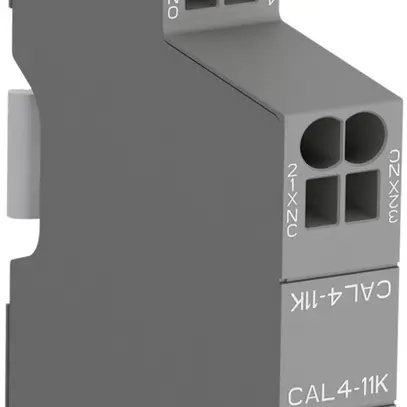 Bloc de contacts auxiliaires ABB CAL4-11K, 1F/1O 4A AC-15, latéral Push-In 