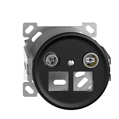 Prise multimédia AP Sdue QX.CO.54 EASYNET 4dB, p.2×RJ45 S-One, noir 