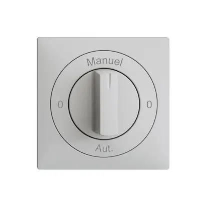 Kit front. 0-Auto-0-Main EDIZIOdue gris clair 60×60mm pour interr.rot 