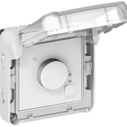 Termostato ambiente PLEXO 7…30° grigio/bianco 