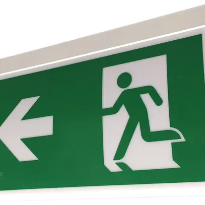 LED-Notleuchte Lumatec A2P, 5W Autonomie 1h LiFePO4 3 Piktogramme 