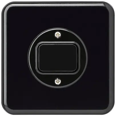 Kit frontal ENC basico 86×86mm noir pour interr./contact poussoir 