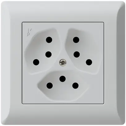 Prise ENC kallysto.line 3×T13/1S gris clair 