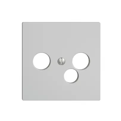 Plaque frontale EDIZIOdue gris clair pour prise de date pour R/TV 