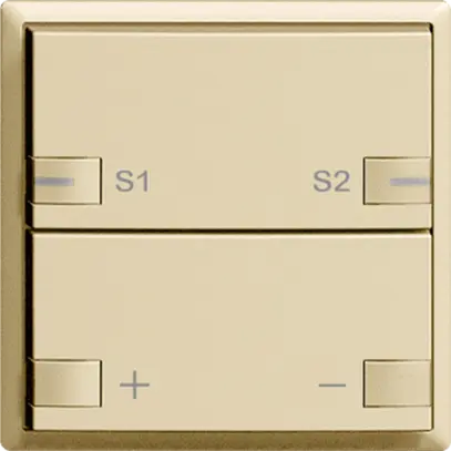 Dimmer LED EDIZIOdue ZEP ohne LED 2×Taste 2×Bedienung sand 