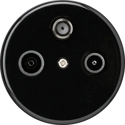 Inserto per presa INC basico TV-R-SAT nero 