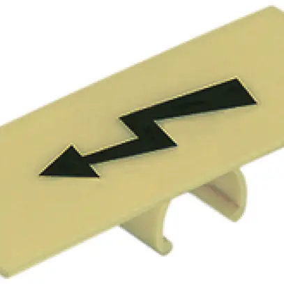 Warnabdeckung gelb, mit Blitz schwarz, für Klemmen 185mm² 