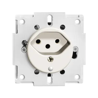 Presa INS FH T13 bianco con LED verde 