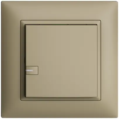 Poussoir ENC KNX 1× EDIZIOdue sand RGB avec LED 