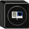 AP-Anschlussdose DSL basico 1×RJ45/1×T+T schwarz 