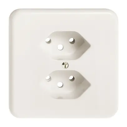 Kit frontale FH per presa 2×T13 bianco 