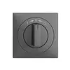 Kit frontale EDIZIOdue 1->0<-2 grigio scuro 60×60mm per pulsante girevole 
