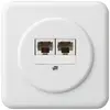 Scatola di raccordo INC basico 2×RJ45u bianco parallelo 