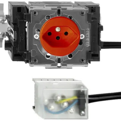 EB-Steckdose FH T13 L1 orange 53mm Snap für Flachkab.Powerbus 