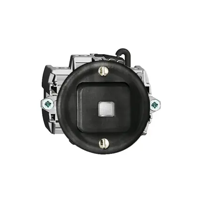 Interrupteur poussoir lum. 3/1L noir FH, contrôle, LED jaune 