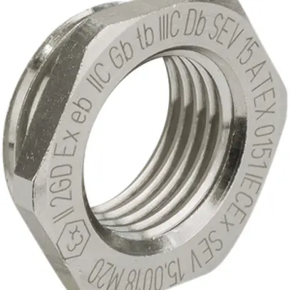 Réduction Ex AGRO 6 pans laiton Ø M50, intérieur M32 ATEX 0151 