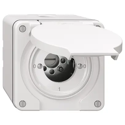 Interruttore rotativo NAP NEVO, 0/2L, senza cilindro, KS, 0-1-0-1, bianco 