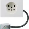 Prise FLF HA type 25 avec bornes enfichables adaptateur câble plat Power blanc 