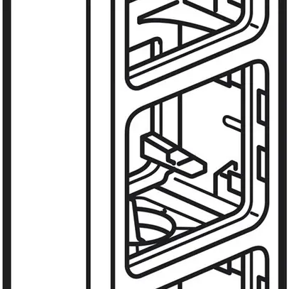 Scatola AP PLEXO 1×3 grigio 