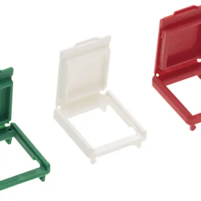 Protection antipoussière+code couleur blanc p.panneau distrib. HD s.halog. 