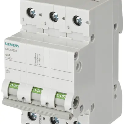Interruttore AMD Siemens SENTRON 5TL1, 32A/250V 3L 3Ch, 3UM 