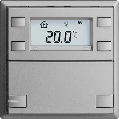 Poussoir RTH ENC KNX 1× EDIZIOdue F silver, avec LED RGB 