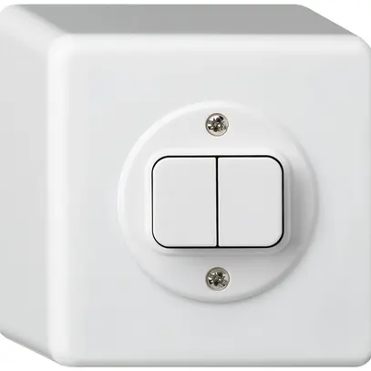 Interruttore AP basico 3+3 bianco 