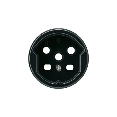 Kit frontal basico pour prise type 15 avec bornes enfichables noir 