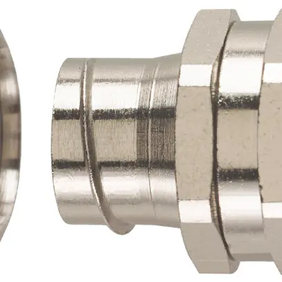 Schlauchverschraubung Plica FU10-M12-S Ø10mm/M12×1.5mm Messing vernickelt IP40 