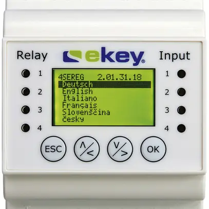 Unità di comando AMD Hager ekey multi REG 4 bianco 