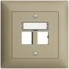 Kit montaggio ENC EDIZIOdue uscita dritta, per 2×RJ45 freenet, sand 