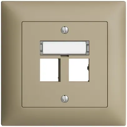 Kit montaggio ENC EDIZIOdue uscita dritta, per 2×RJ45 freenet, sand 