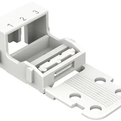 Adaptateur de fixation WAGO 3L avec pied pour montage horizontal blanc 