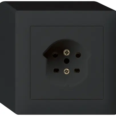 Prise AP kallysto T15 noir bornes à vis 