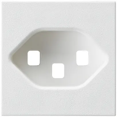 Plaque frontale INC pour prise Hager 45×45 mm 1×type 23 Z blanc 
