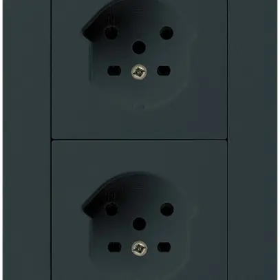 Combi ENC 2×1 HA kallysto.trend 2×type 15 avec bornes enfichables noir 