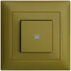 Pulsante luminoso INC EDIZIOdue A-R/1P olive, con lente, LED giallo 
