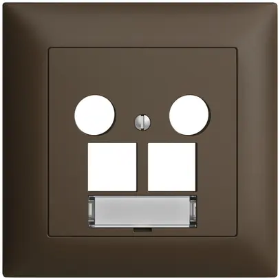 Kit di copertura ENC Edue FMI, p.presa multimedia EASYNET, p.2×RJ45 S-One coffee 