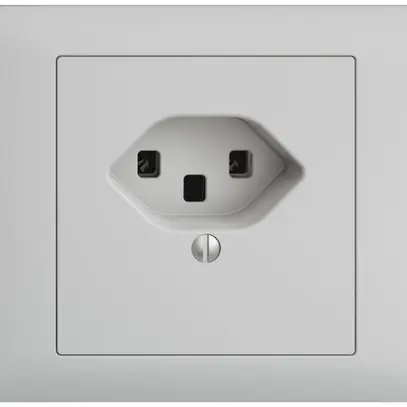 Prise INC EDIZIOdue T23 16A gris clair, bornes à vis 