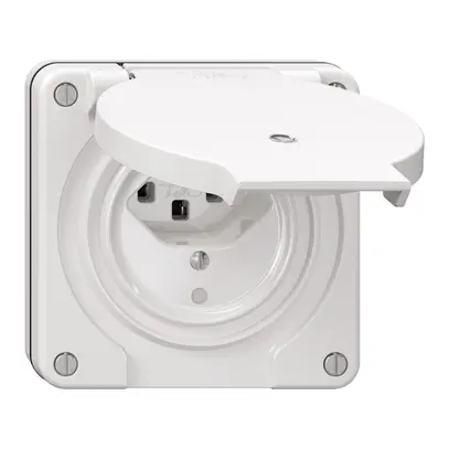 Prise NUP NEVO, 1×T23, IP21, a.LED, blanc 