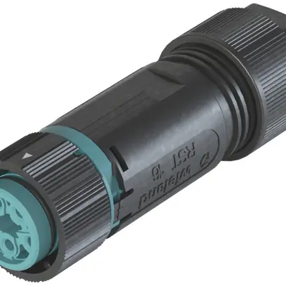Prise Wieland RST16I5 S B1 ZT5S A TB, 5L 250V 16A, bleu turquoise 