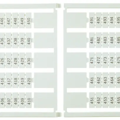 Etichetta di marcaggio 5×9mm 10×1…10, 5 carte da 100 