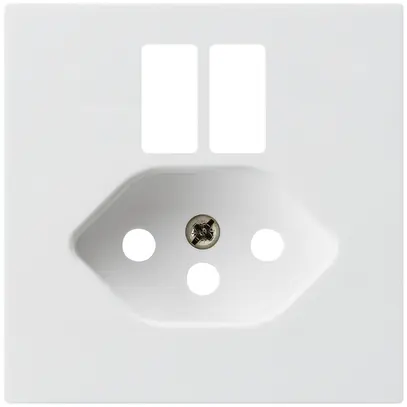 Plaque frontale kallysto pour prise 2×USB & T13 blanc 