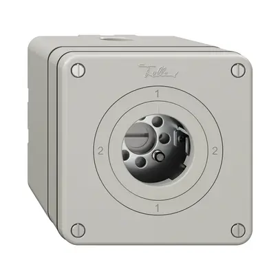 Interrupteur rotatif NAPU NEVO, 3/2L, sans cylindre, KS, 2-1-2-1, gris clair 