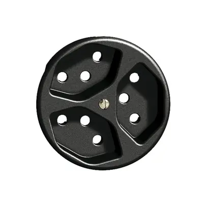 Kit frontale FH per presa 3×T13 nero 