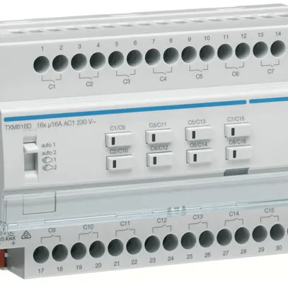Module de sortie AMD KNX Hager easy 16A charge C 16× 